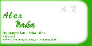 alex maka business card